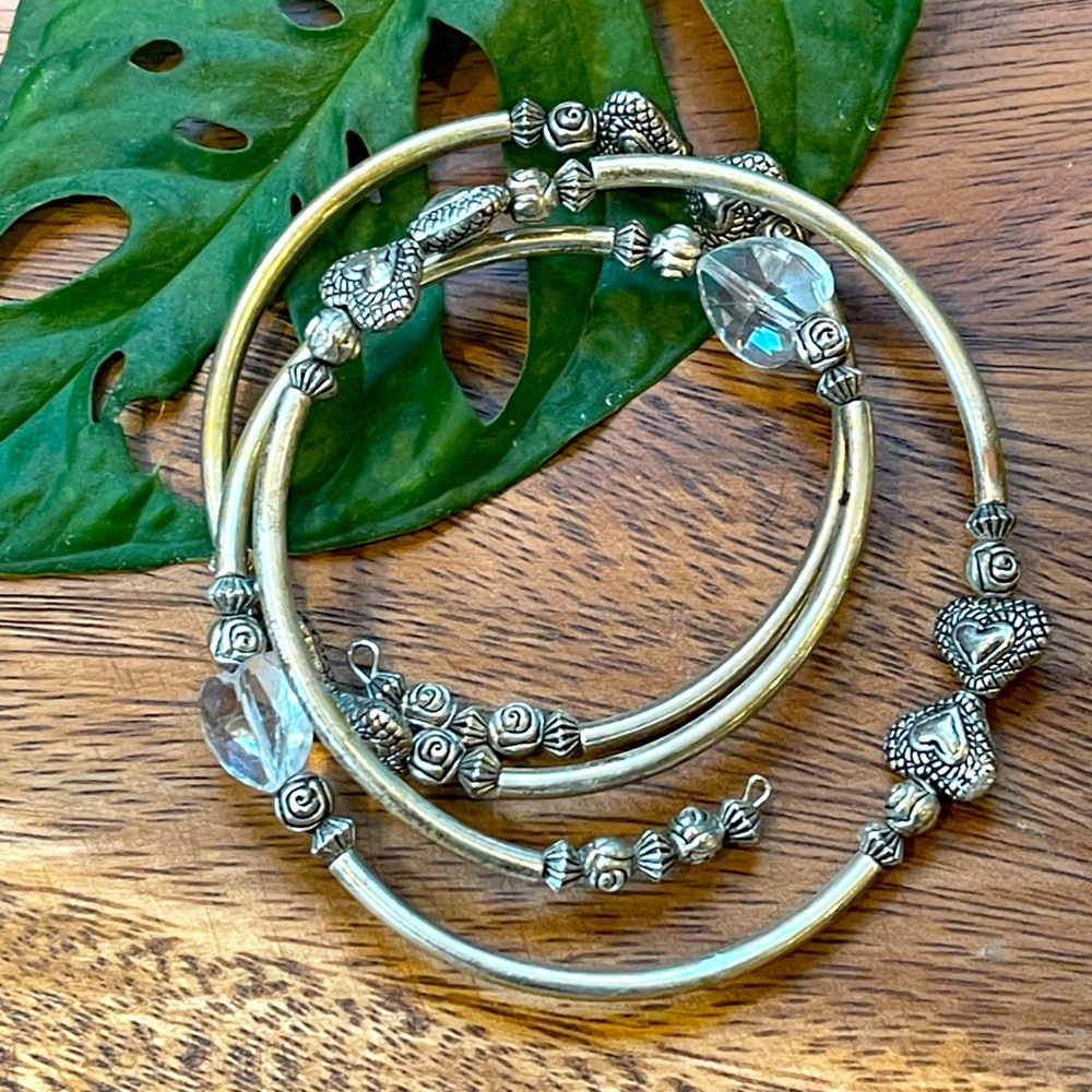 Cookie Lee stacked adjustable bracelet